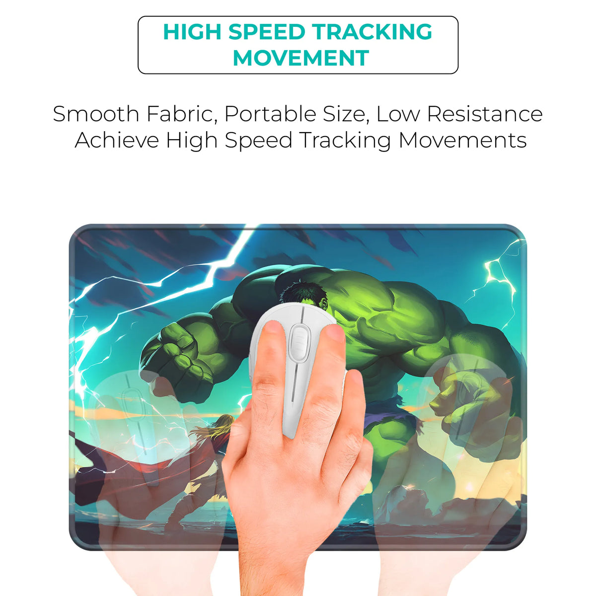 Epic Hulk vs Thor Battle Scene Superhero Mousepad