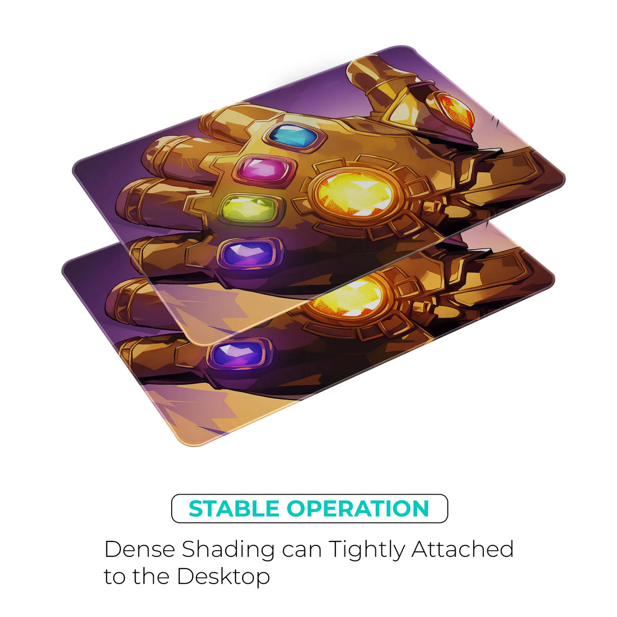 Infinity Gauntlet Stones Glow Superhero Mousepad