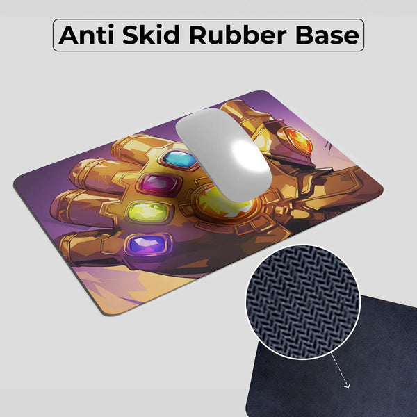 Infinity Gauntlet Stones Glow Superhero Mousepad