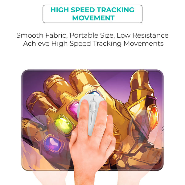 Infinity Gauntlet Stones Glow Superhero Mousepad