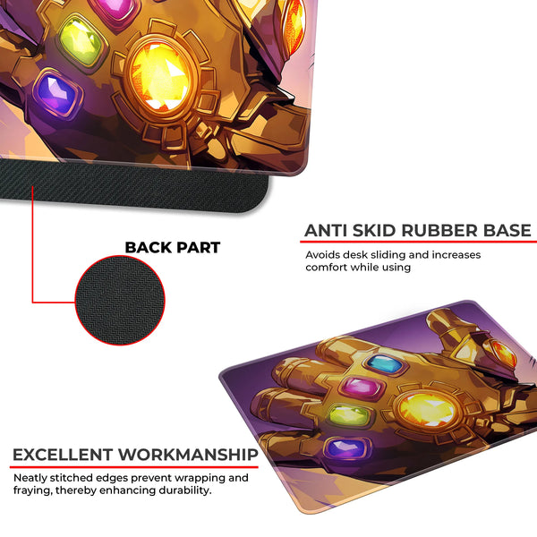Infinity Gauntlet Stones Glow Superhero Mousepad