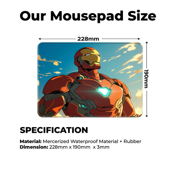 Iron Man Glow Chest Plate Heroic Mousepad