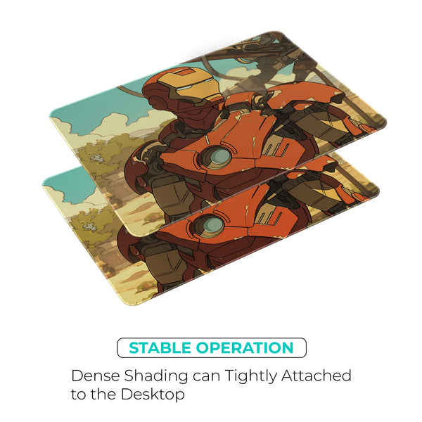 Battle-Worn Iron Man Armor Superhero Mousepad