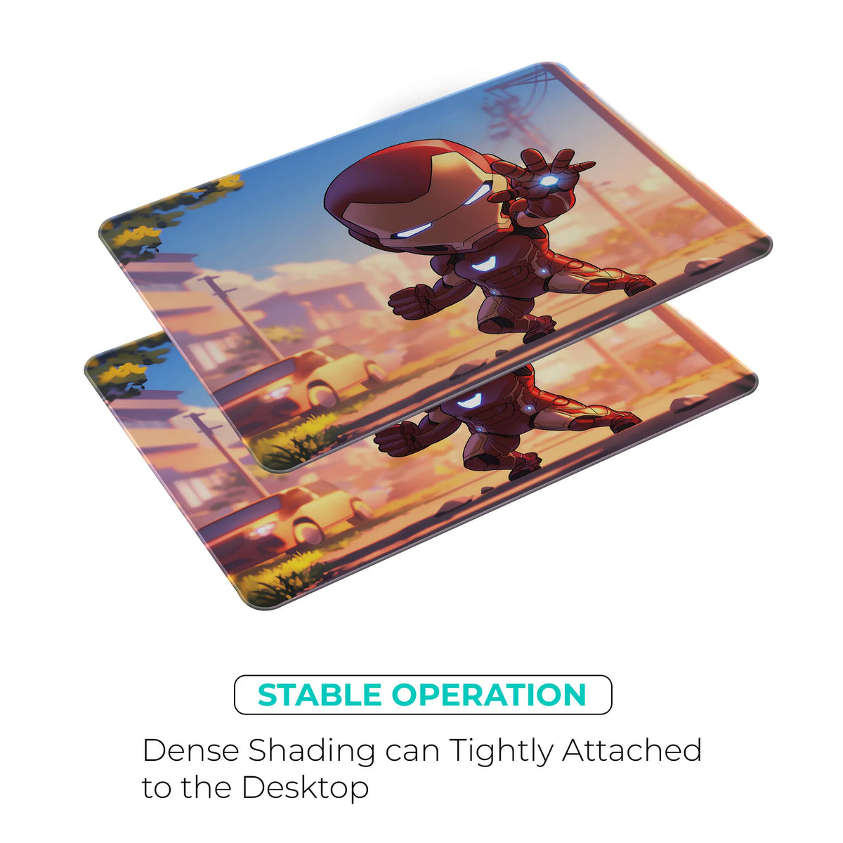 Iron Man Chibi Street Pose Superhero Mousepad