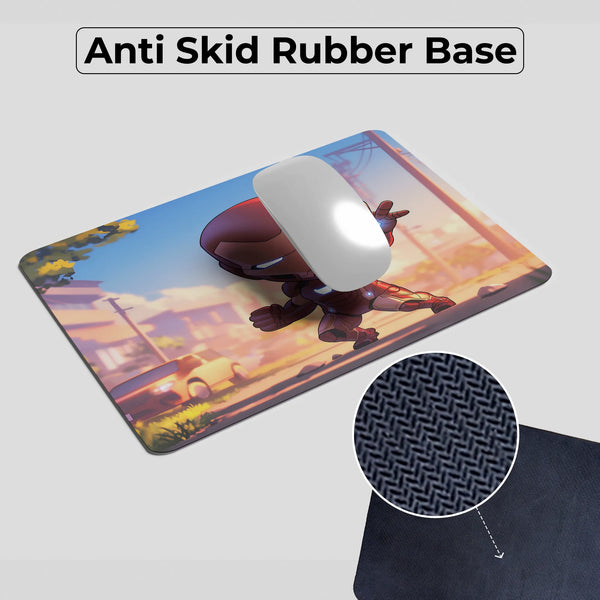 Iron Man Chibi Street Pose Superhero Mousepad