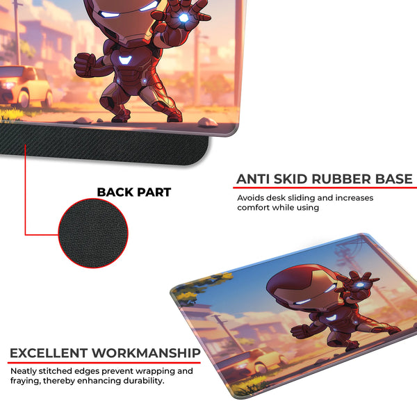 Iron Man Chibi Street Pose Superhero Mousepad