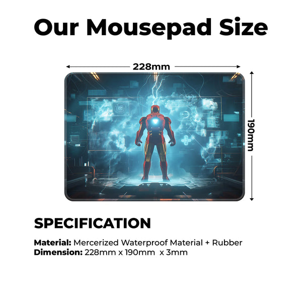 Iron Man Tech Lab Power Superhero Mousepad