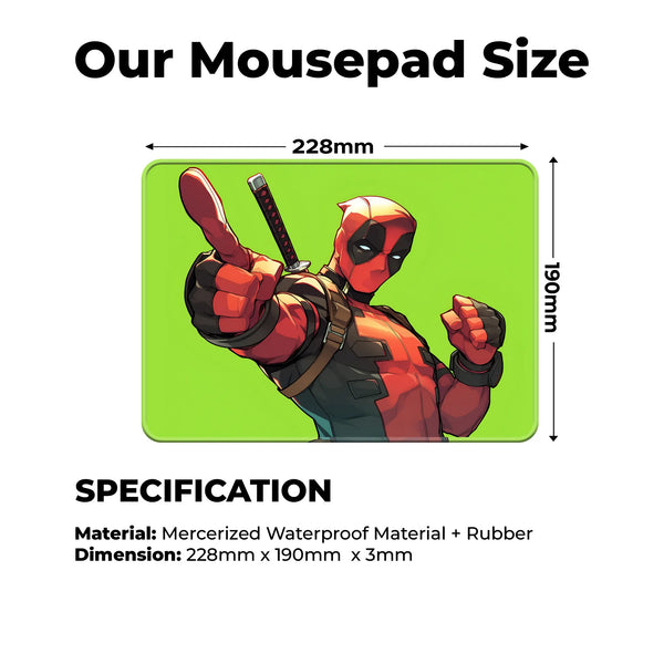Deadpool Comic Pose Superhero Mousepad