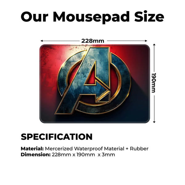 Avengers Icon Logo Superhero Mousepad
