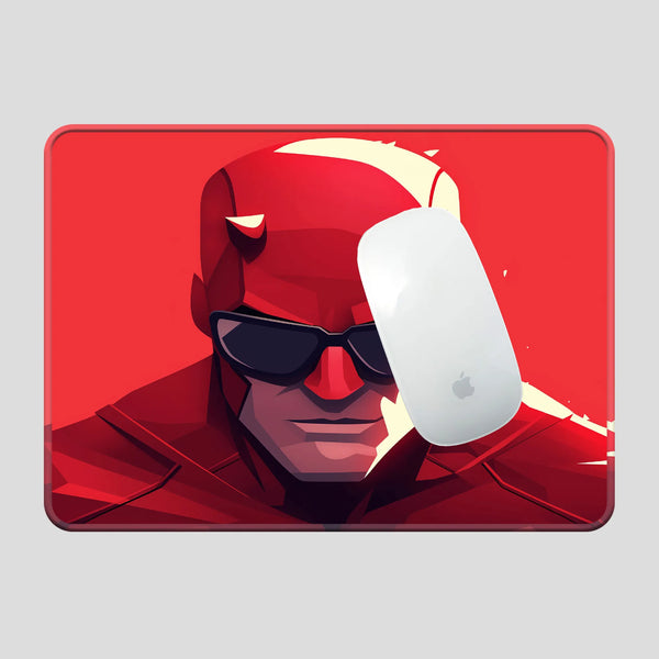 Daredevil Red Portrait Superhero Mousepad