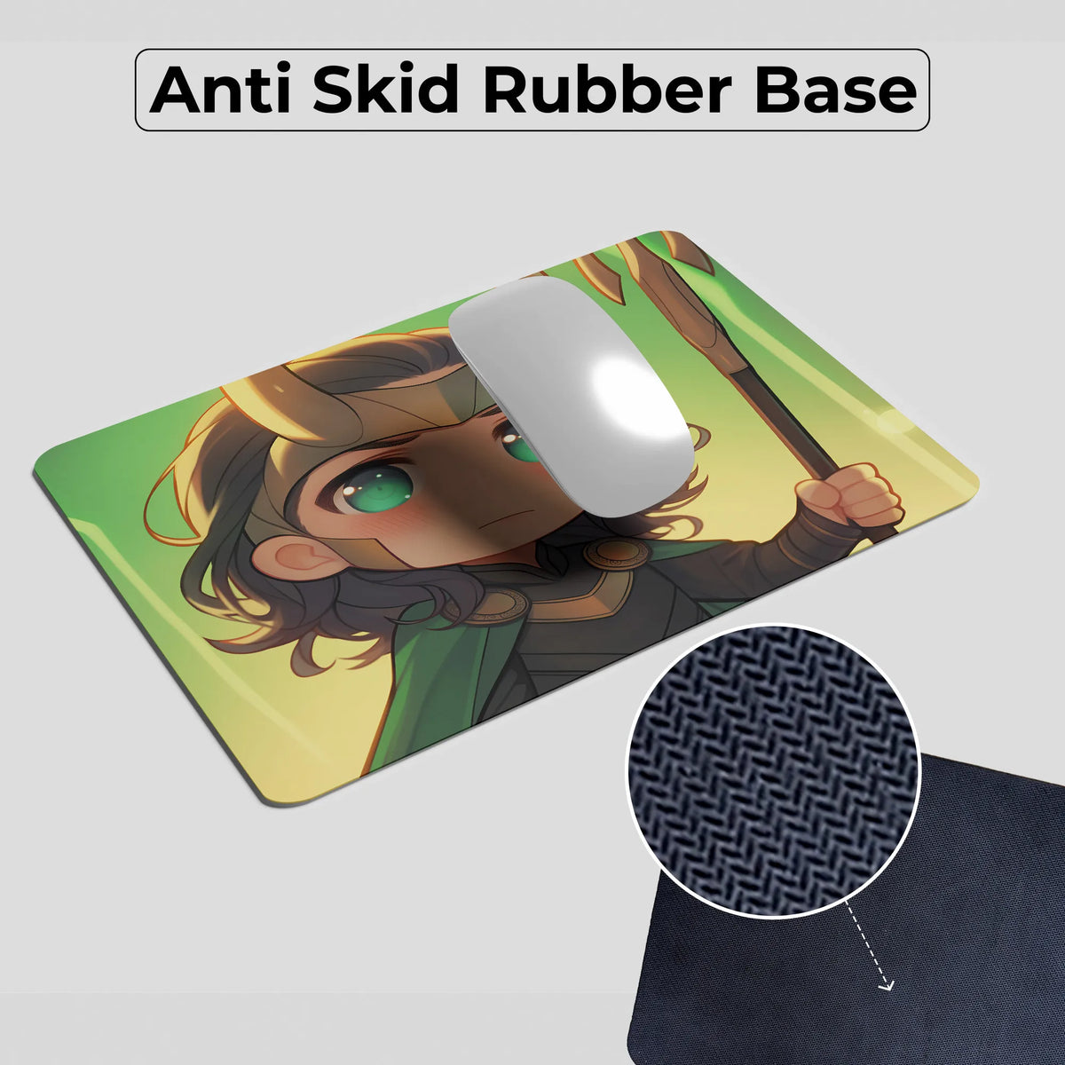 Loki Chibi Portrait Superhero Mousepad