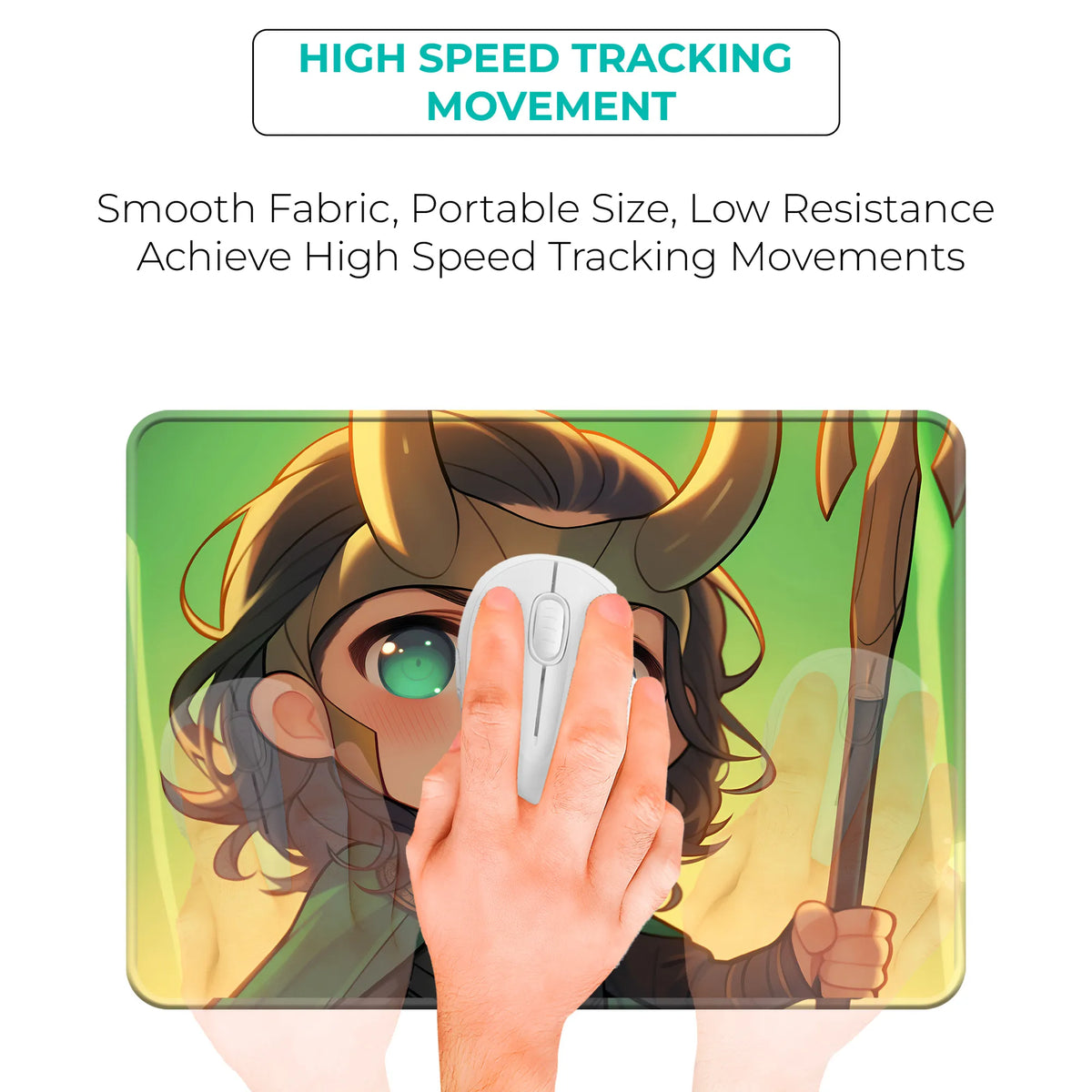 Loki Chibi Portrait Superhero Mousepad