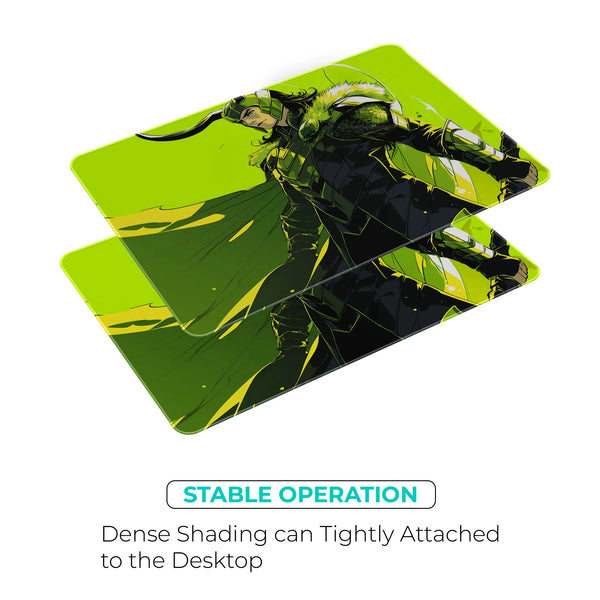 Loki Green Armor Pose Superhero Mousepad