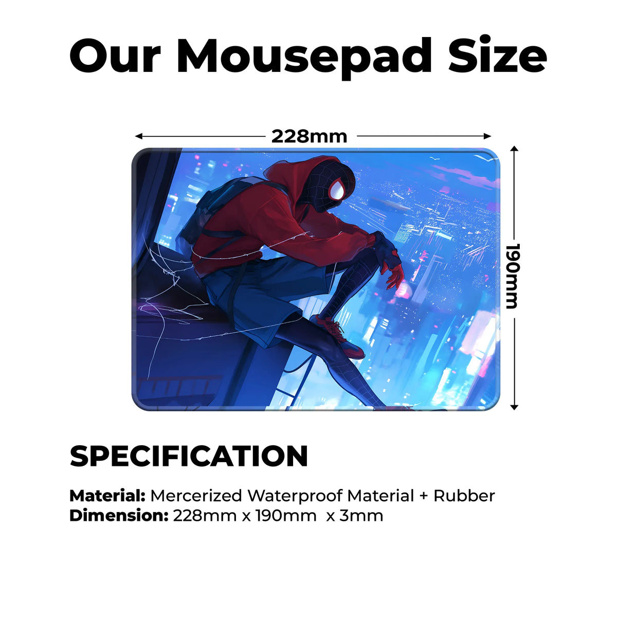 Miles Morales City View Superhero Mousepad