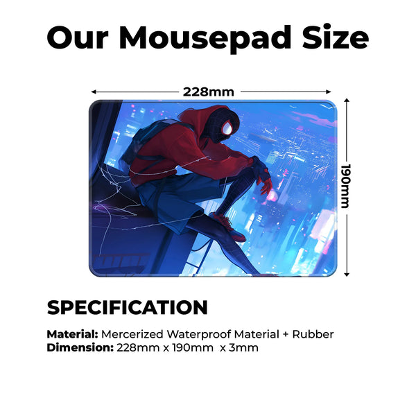 Miles Morales City View Superhero Mousepad