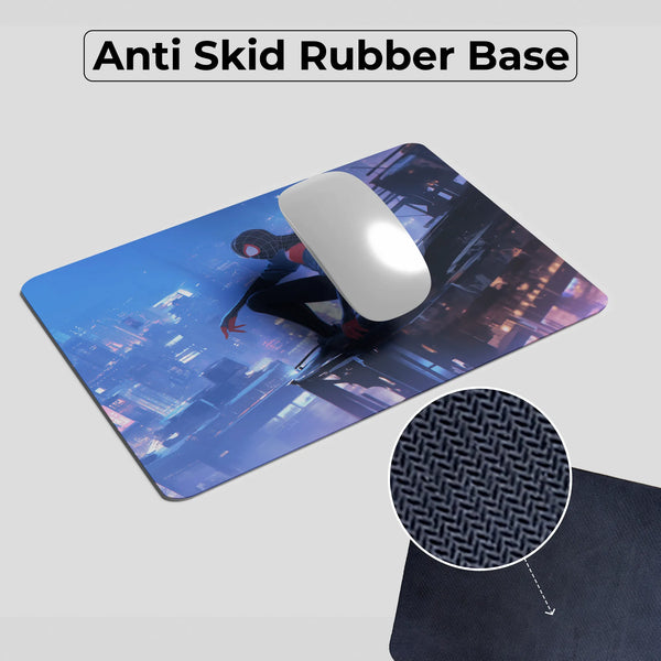 Miles Morales Cityscape Superhero Mousepad
