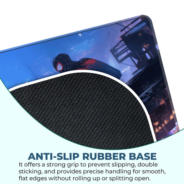 Miles Morales Cityscape Superhero Mousepad