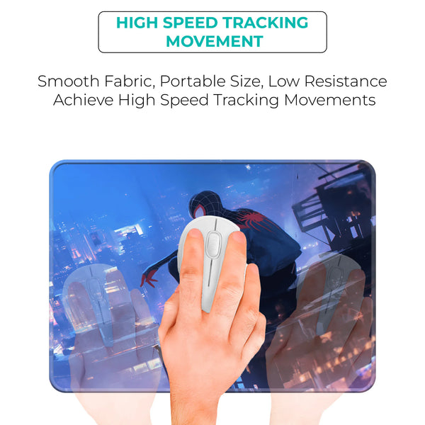 Miles Morales Cityscape Superhero Mousepad