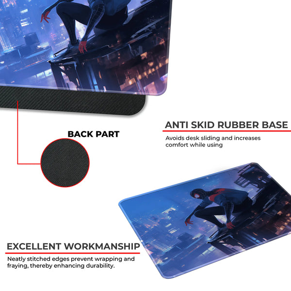 Miles Morales Cityscape Superhero Mousepad