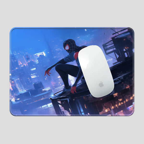 Miles Morales Cityscape Superhero Mousepad