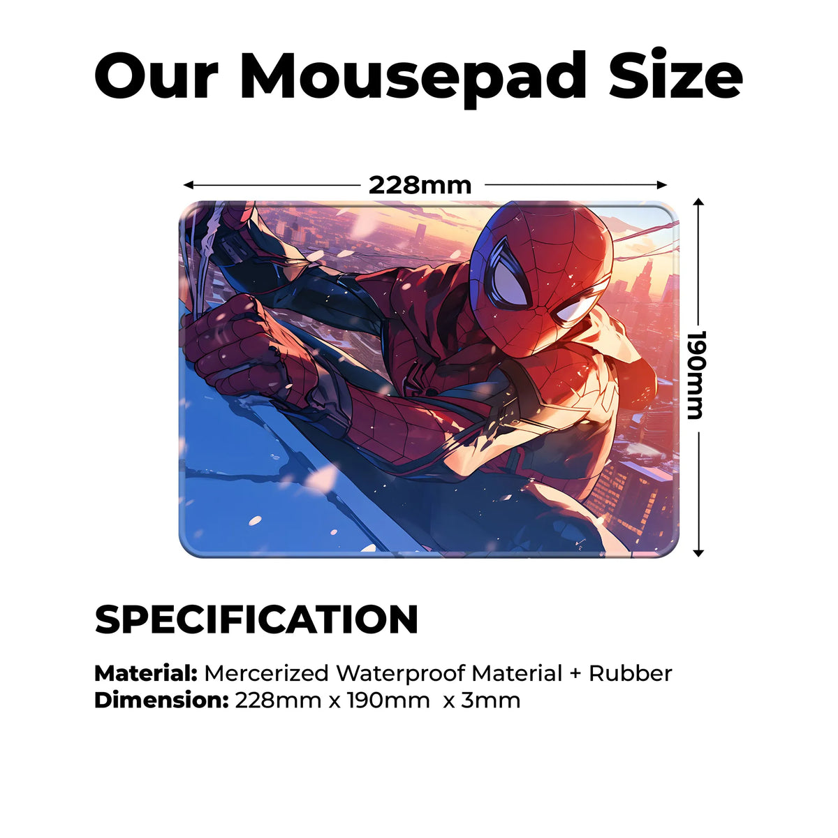 Spider-Man Web Swing Superhero Mousepad