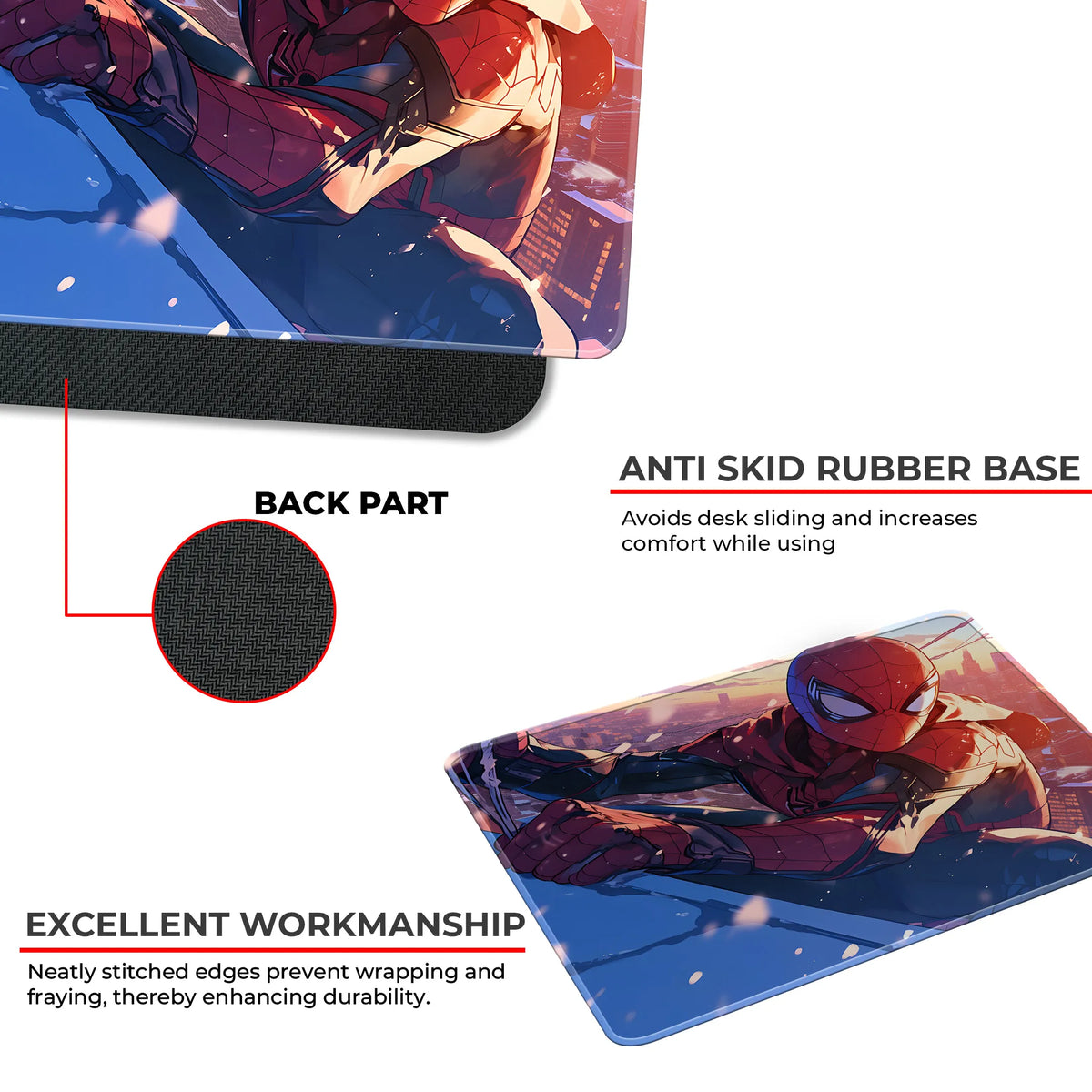 Spider-Man Web Swing Superhero Mousepad