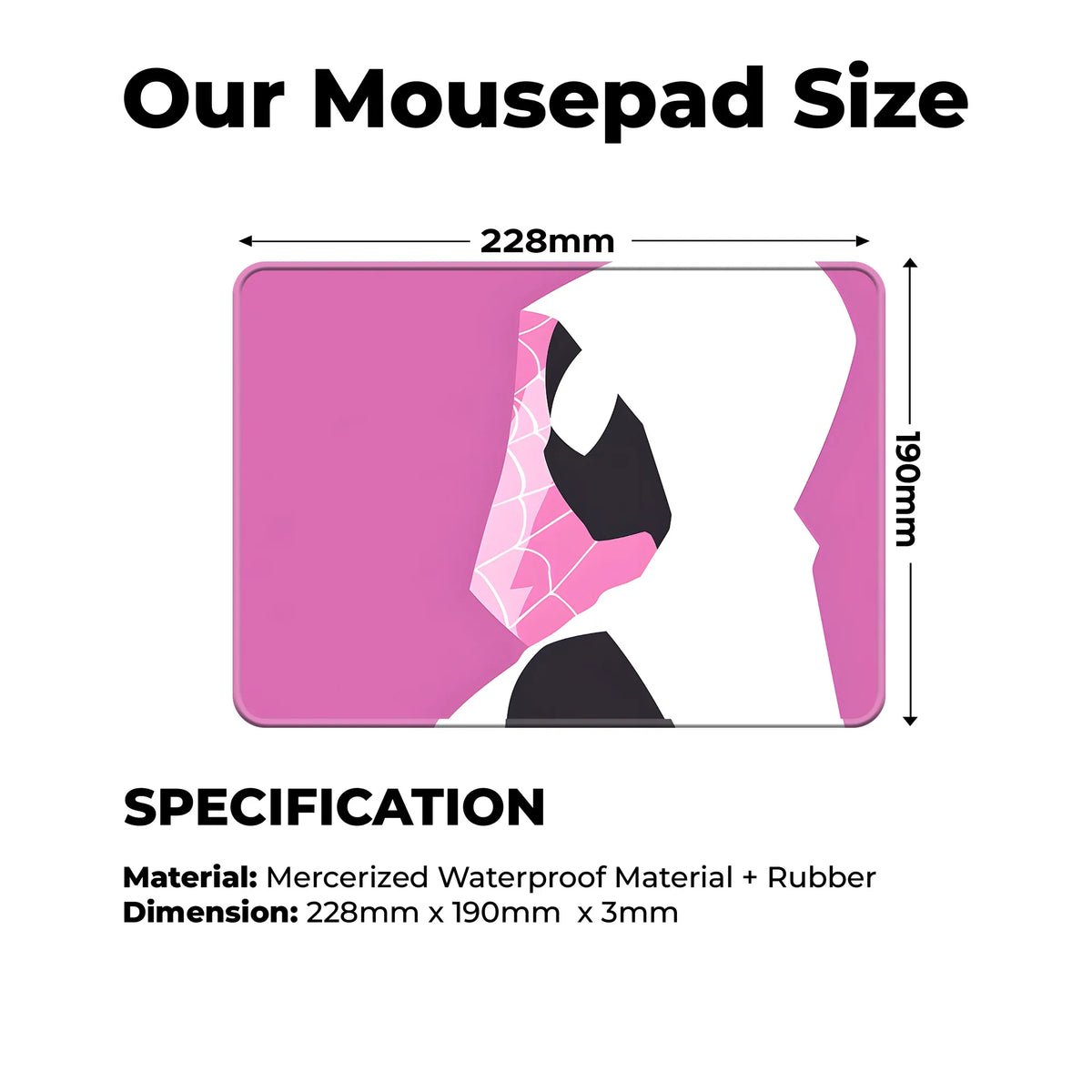 Spider Gwen Minimalist Superhero Mousepad