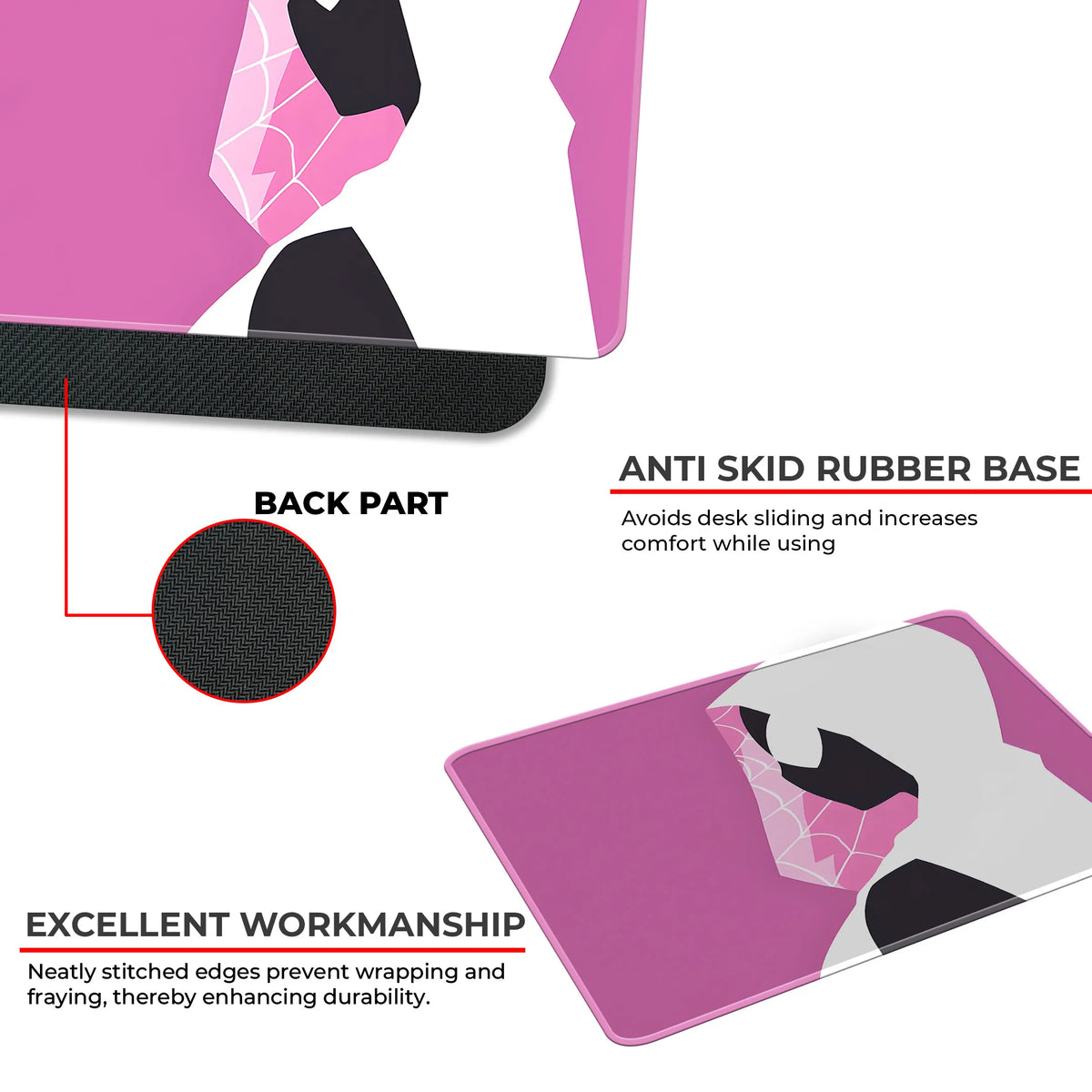 Spider Gwen Minimalist Superhero Mousepad