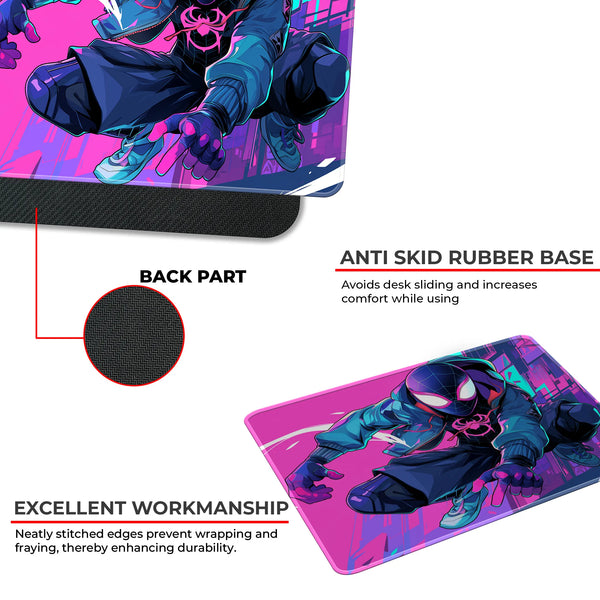 Miles Morales Neon Suit Superhero Mousepad