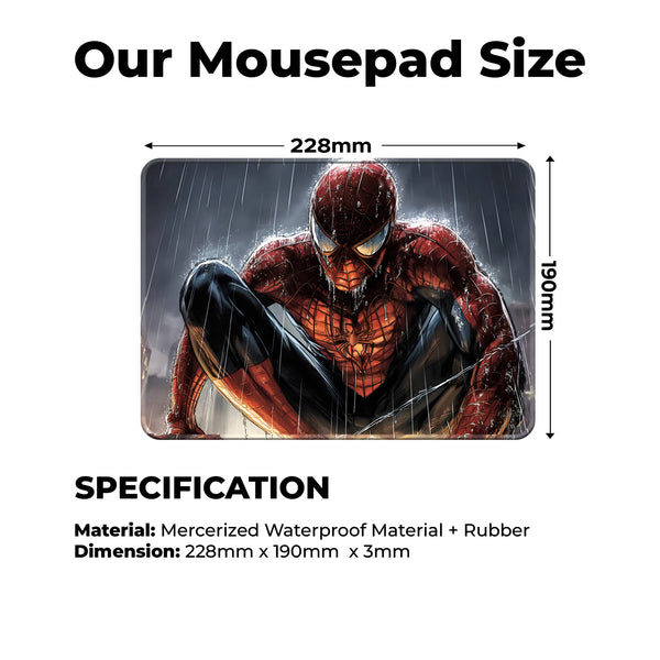 Spider-Man Rainfall Dramatic Superhero Mousepad