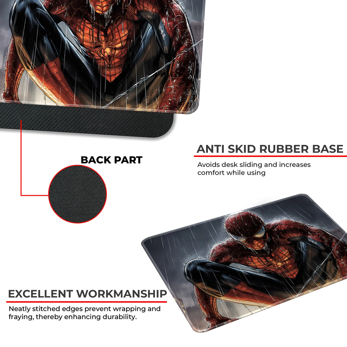 Spider-Man Rainfall Dramatic Superhero Mousepad