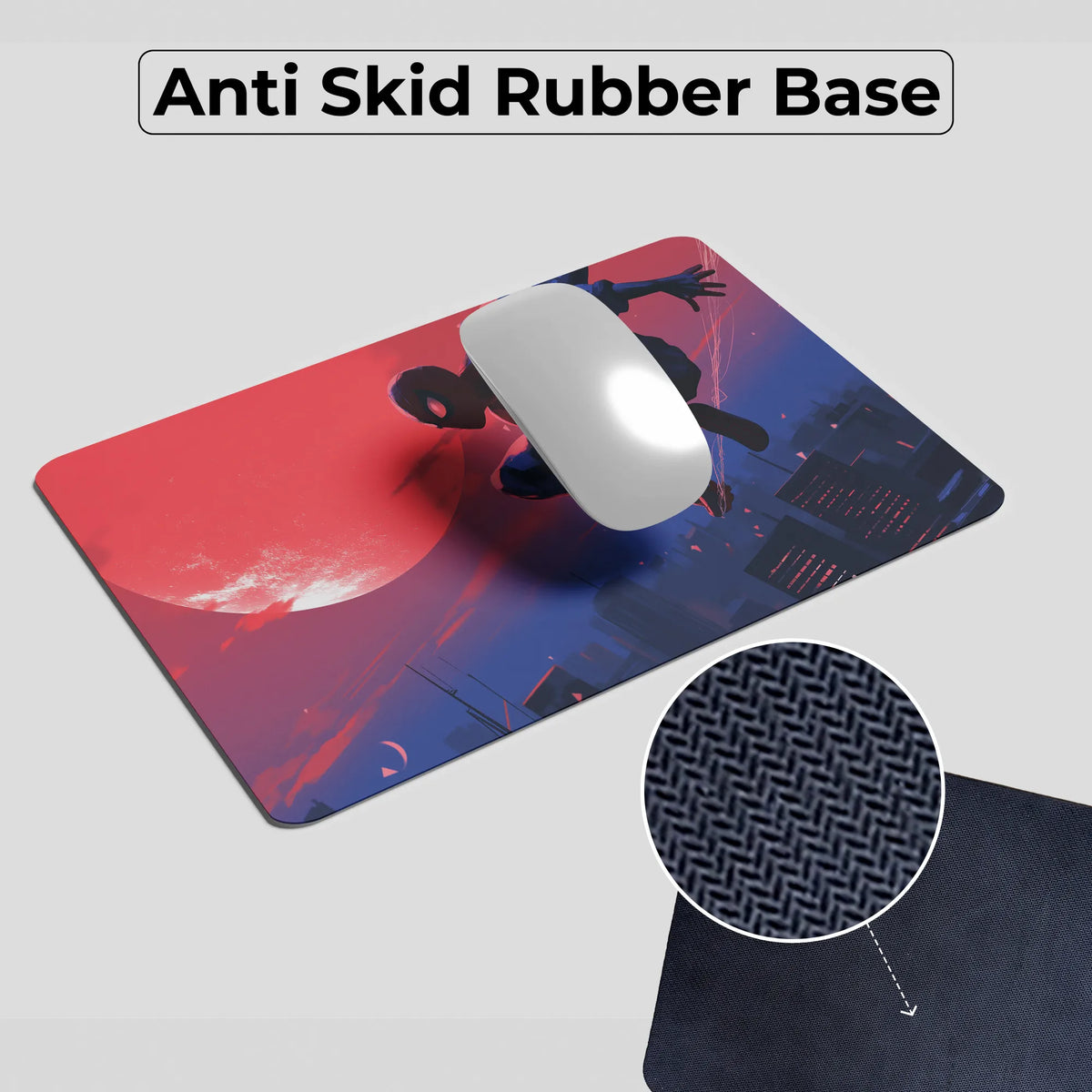 Spider-Man Red Moon Superhero Mousepad