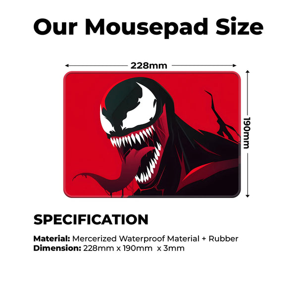 Venom Red Rage Superhero Mousepad