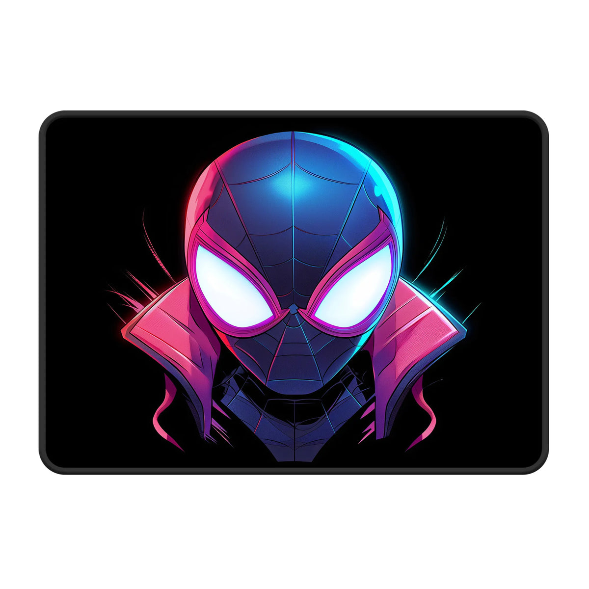 Miles Morales Neon Portrait Superhero Mousepad