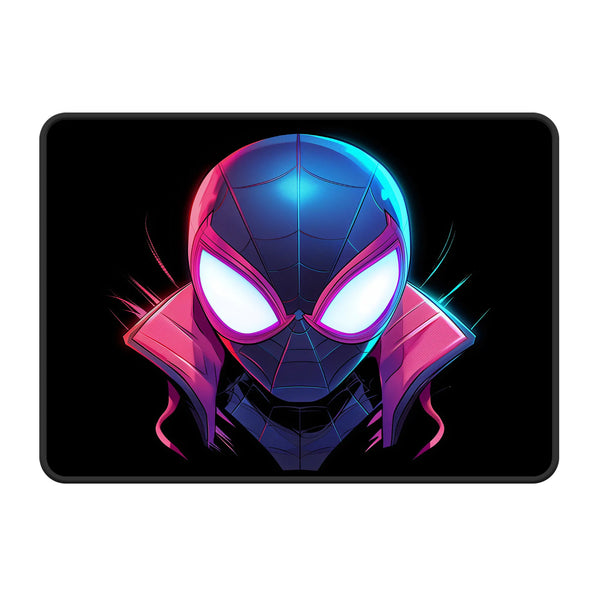 Miles Morales Neon Portrait Superhero Mousepad
