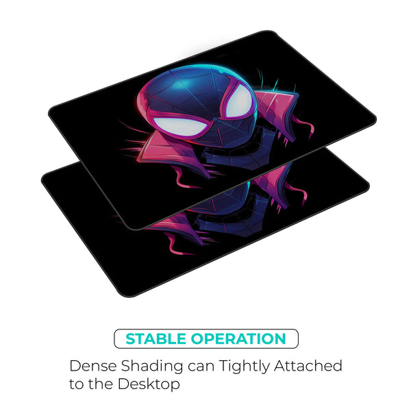 Miles Morales Neon Portrait Superhero Mousepad