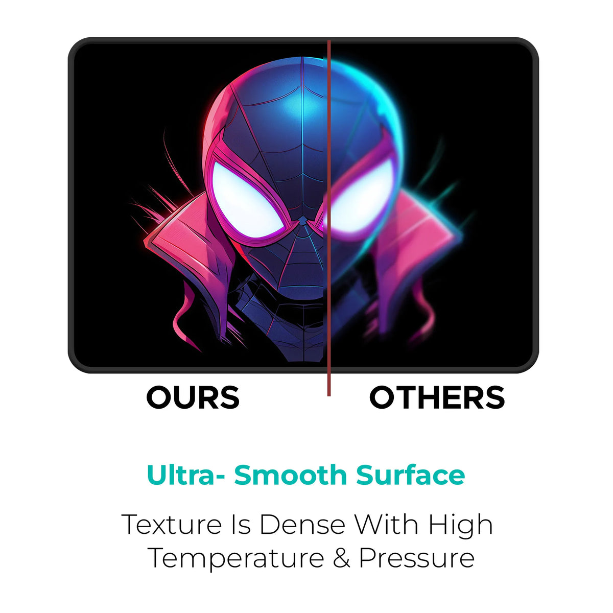 Miles Morales Neon Portrait Superhero Mousepad