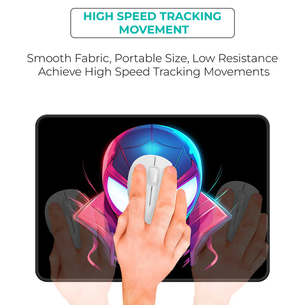 Miles Morales Neon Portrait Superhero Mousepad