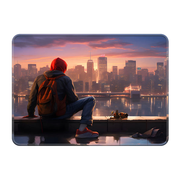 Miles Morales City Sunset Superhero Mousepad