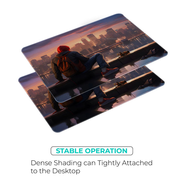 Miles Morales City Sunset Superhero Mousepad