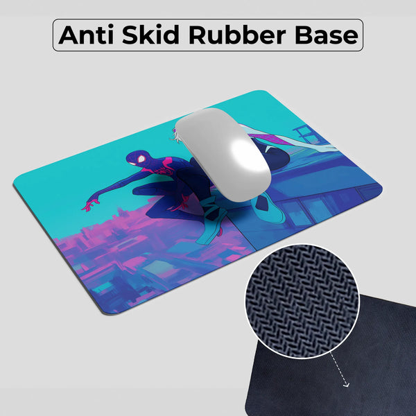 Miles Morales and Spider Gwen Duo Superhero Mousepad