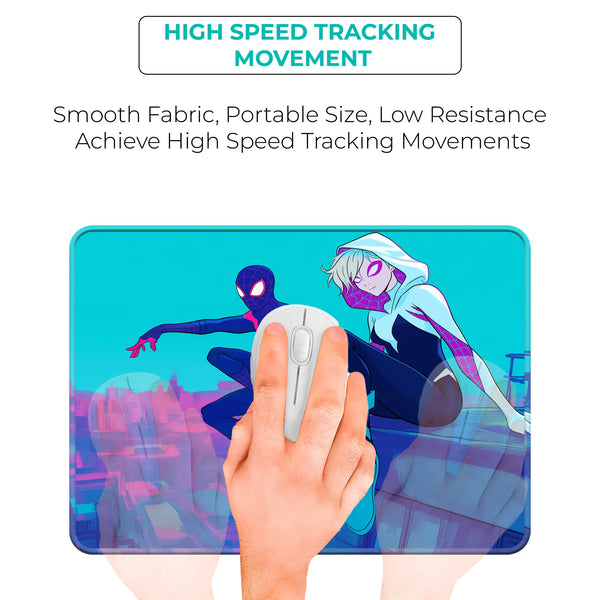 Miles Morales and Spider Gwen Duo Superhero Mousepad