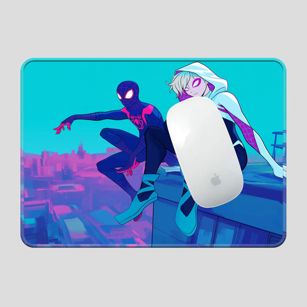 Miles Morales and Spider Gwen Duo Superhero Mousepad