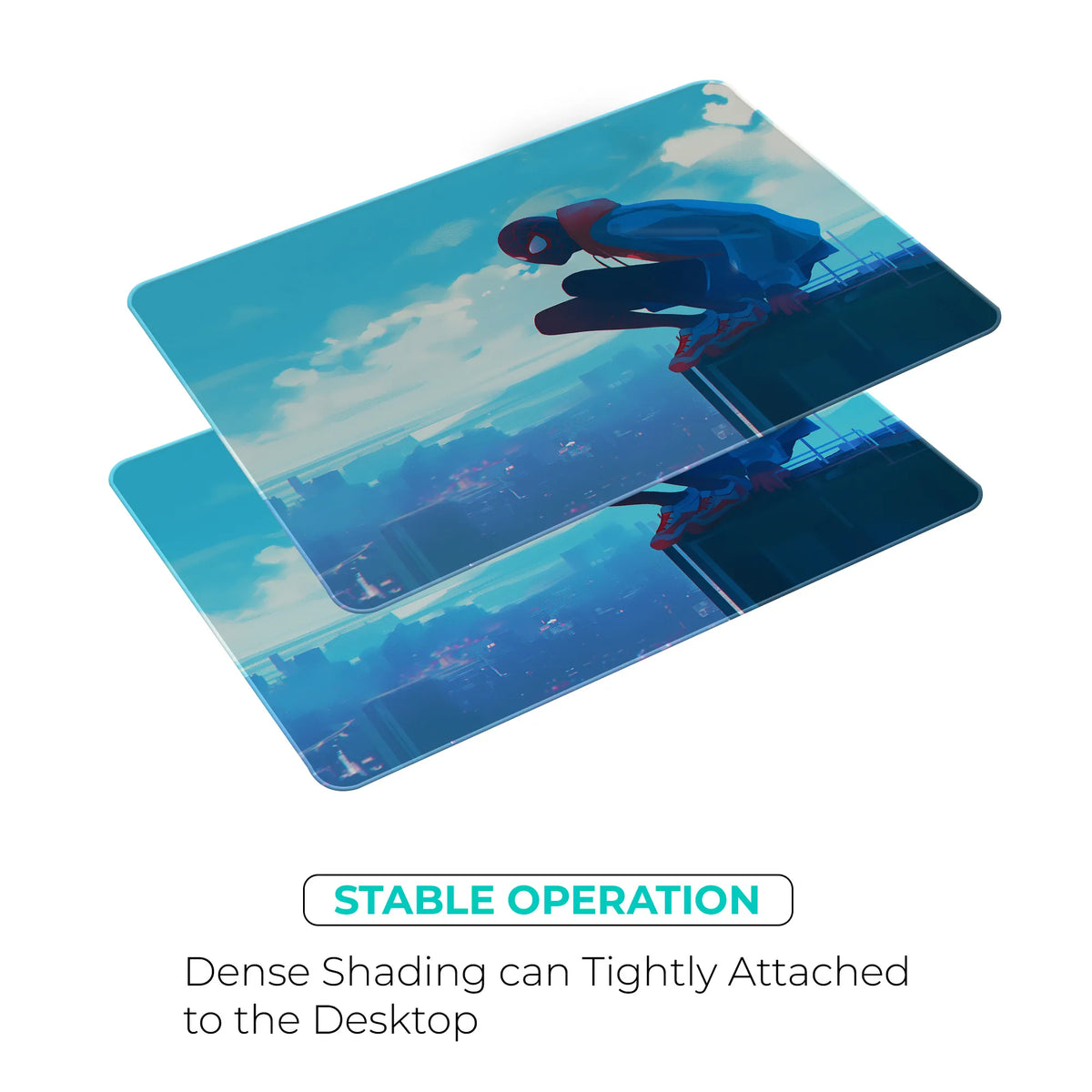 Miles Morales Skyline Pose Superhero Mousepad