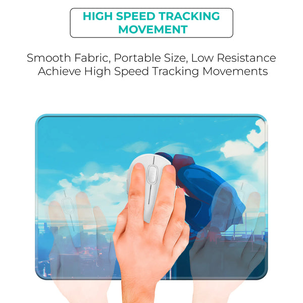 Miles Morales Skyline Pose Superhero Mousepad