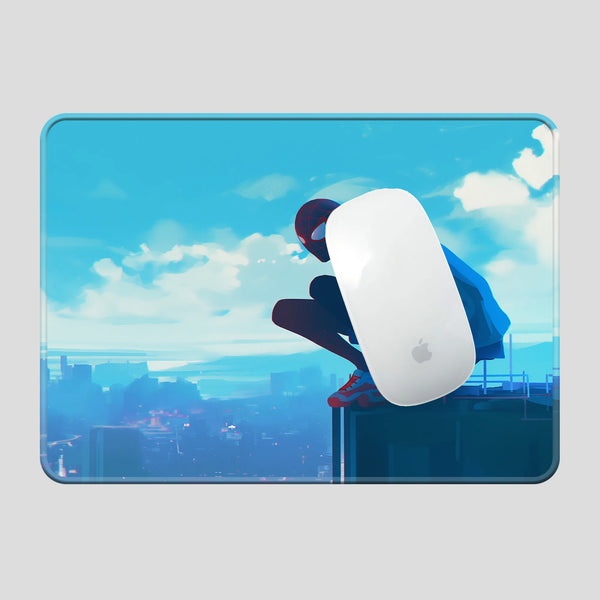 Miles Morales Skyline Pose Superhero Mousepad