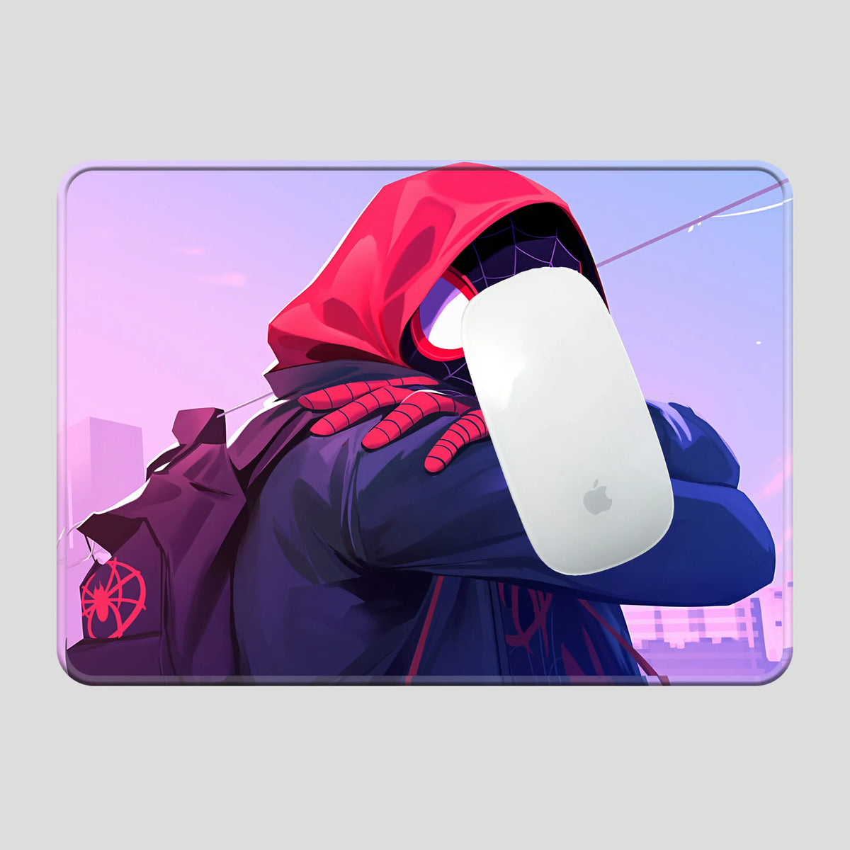 Miles Morales Red Hoodie Style Superhero Mousepad