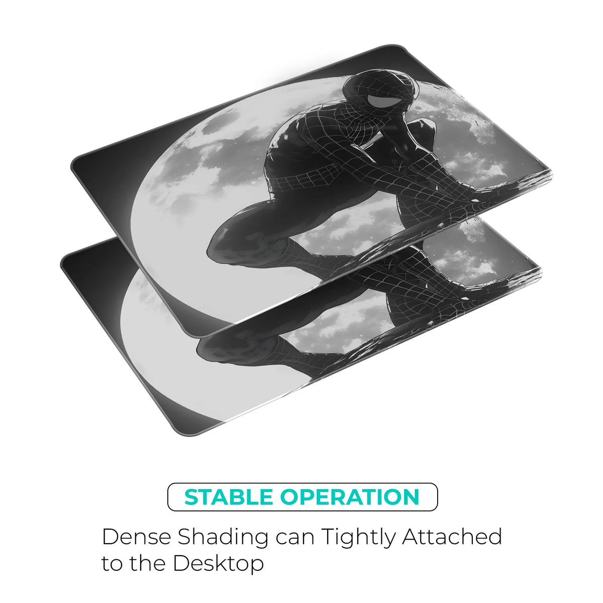 Black Suit Spider-Man Moonlight Superhero Mousepad