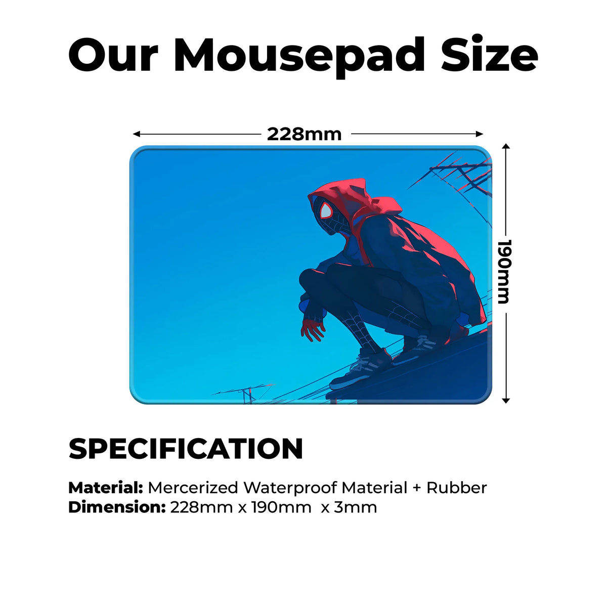 Miles Morales Rooftop Vigil Superhero Mousepad