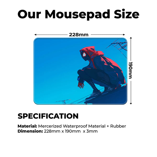 Miles Morales Rooftop Vigil Superhero Mousepad